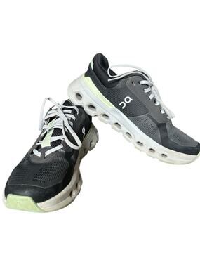 Women's OnCloud 2 Running Lace Up Sneakers Shadow/Lima Grey/Green Size 7.5